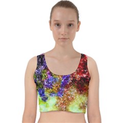 Splashes Of Color Background Velvet Racer Back Crop Top