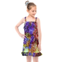 Splashes Of Color Background Kids  Overall Dress