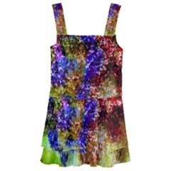 Splashes Of Color Background Kids  Layered Skirt Swimsuit