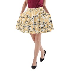 Floral Pattern Background A-line Pocket Skirt