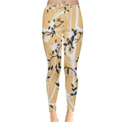 Floral Pattern Background Inside Out Leggings