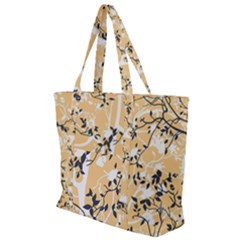 Floral Pattern Background Zip Up Canvas Bag