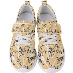 Floral Pattern Background Men s Velcro Strap Shoes