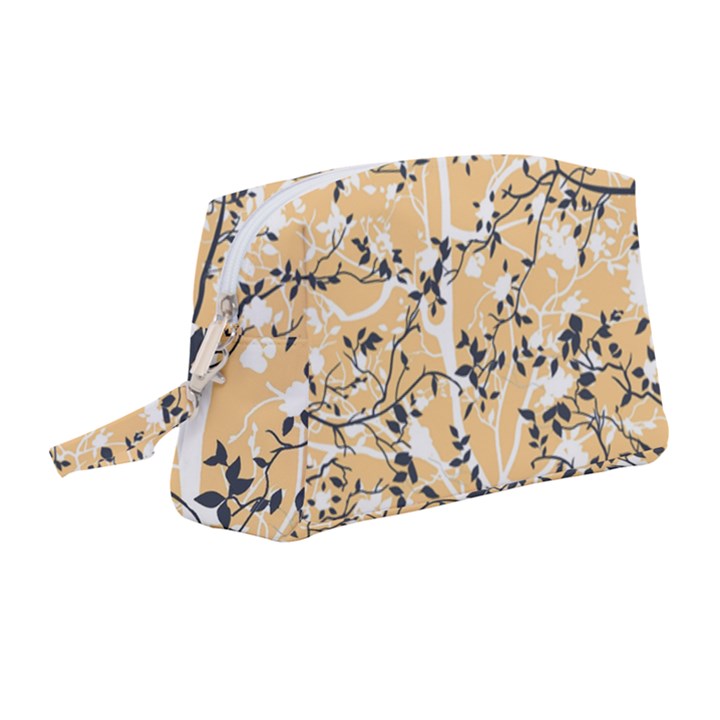 Floral Pattern Background Wristlet Pouch Bag (Medium)