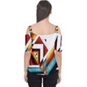 Diamond Acrylic Paint Pattern Cutout Shoulder Tee View2