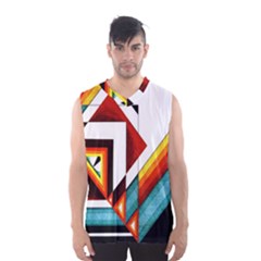 Diamond Acrylic Paint Pattern Men s Basketball Tank Top