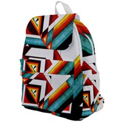 Diamond Acrylic Paint Pattern Top Flap Backpack