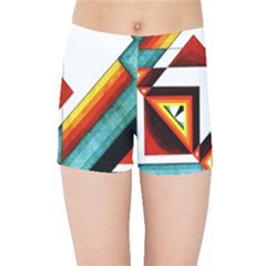 Diamond Acrylic Paint Pattern Kids  Sports Shorts