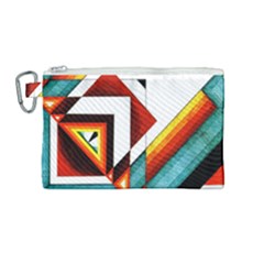 Diamond Acrylic Paint Pattern Canvas Cosmetic Bag (medium)