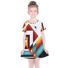 Diamond Acrylic Paint Pattern Kids  Simple Cotton Dress