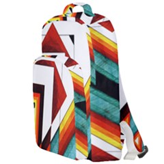 Diamond Acrylic Paint Pattern Double Compartment Backpack