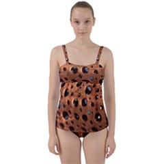 Texture Pattern Wallpaper Background Pattern Holes Twist Front Tankini Set