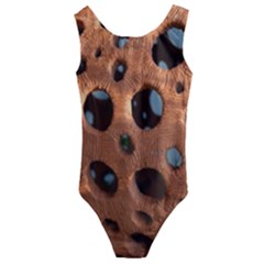 Texture Pattern Wallpaper Background Pattern Holes Kids  Cut-out Back One Piece Swimsuit