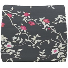 Black And White Floral Pattern Background Seat Cushion