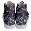 Black And White Floral Pattern Background Men s Hi-Top Skate Sneakers View4