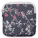 Black And White Floral Pattern Background Mini Square Pouch View1