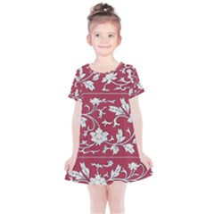 Floral Pattern Background Kids  Simple Cotton Dress