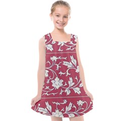 Floral Pattern Background Kids  Cross Back Dress