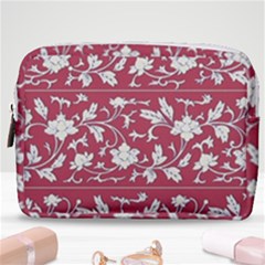 Floral Pattern Background Make Up Pouch (medium)