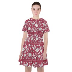 Floral Pattern Background Sailor Dress