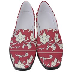 Floral Pattern Background Women s Classic Loafer Heels