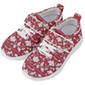 Floral Pattern Background Kids  Velcro Strap Shoes View2