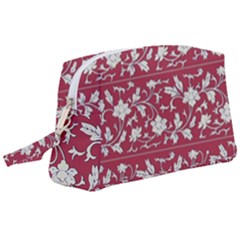 Floral Pattern Background Wristlet Pouch Bag (large)