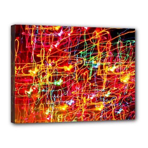 Random Colored Light Swirls Canvas 16  X 12  (stretched) by Sudhe