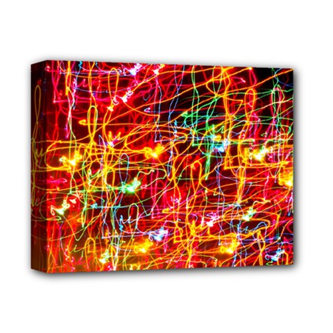 Random Colored Light Swirls Deluxe Canvas 14  X 11  (stretched) by Sudhe