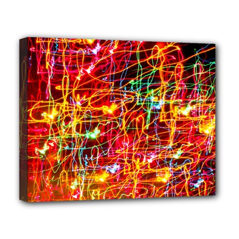 Random Colored Light Swirls Deluxe Canvas 20  X 16  (stretched) by Sudhe