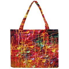 Random Colored Light Swirls Mini Tote Bag by Sudhe