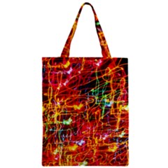 Random Colored Light Swirls Zipper Classic Tote Bag by Sudhe