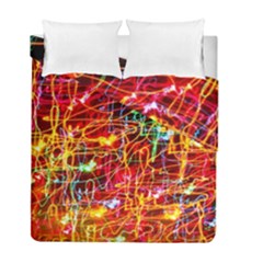 Random Colored Light Swirls Duvet Cover Double Side (full/ Double Size)