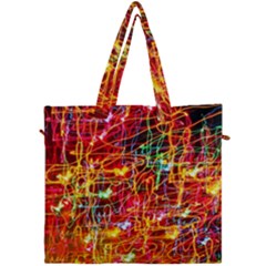 Random Colored Light Swirls Canvas Travel Bag