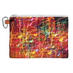 Random Colored Light Swirls Canvas Cosmetic Bag (xl)