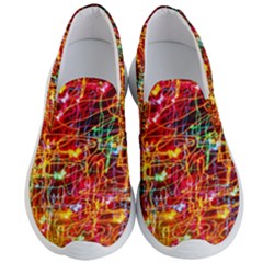 Random Colored Light Swirls Men s Lightweight Slip Ons