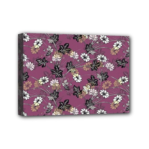 Beautiful Floral Pattern Background Mini Canvas 7  X 5  (stretched) by Sudhe