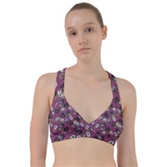 Beautiful Floral Pattern Background Sweetheart Sports Bra