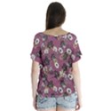 Beautiful Floral Pattern Background V-Neck Flutter Sleeve Top View2