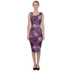 Beautiful Floral Pattern Background Sleeveless Pencil Dress