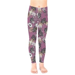 Beautiful Floral Pattern Background Kids  Legging by Sudhe