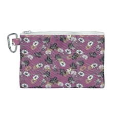 Beautiful Floral Pattern Background Canvas Cosmetic Bag (medium)