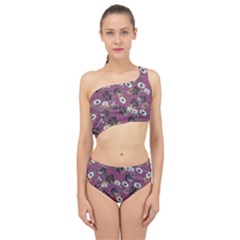 Beautiful Floral Pattern Background Spliced Up Two Piece Swimsuit by Sudhe