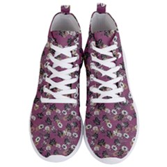 Beautiful Floral Pattern Background Men s Lightweight High Top Sneakers