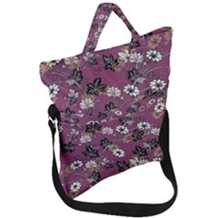 Beautiful Floral Pattern Background Fold Over Handle Tote Bag