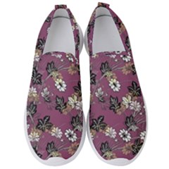 Beautiful Floral Pattern Background Men s Slip On Sneakers