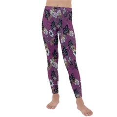 Beautiful Floral Pattern Background Kids  Lightweight Velour Leggings by Sudhe