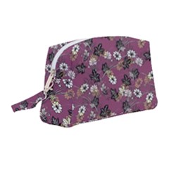 Beautiful Floral Pattern Background Wristlet Pouch Bag (medium)