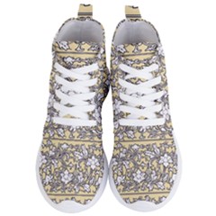 Floral Pattern Background Women s Lightweight High Top Sneakers