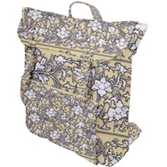 Floral Pattern Background Buckle Up Backpack